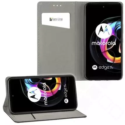Klapp-Tasche Klassik (Book Style) Motorola Edge 20 Lite schwarz - Schutzhülle