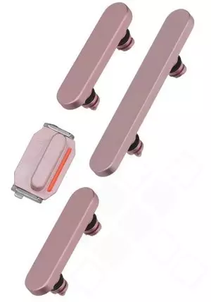 Apple iPhone 15 / 15 Plus Seiten Tasten Set pink