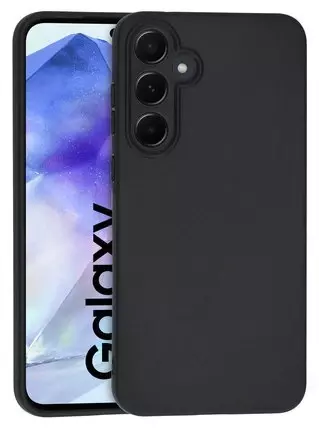 Silikon / TPU Hülle Samsung A556 Galaxy A55 in candy schwarz - Schutzhülle