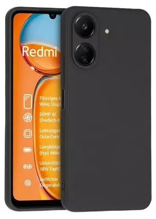 Silikon / TPU Hülle Xiaomi Redmi 13C 4G in candy schwarz - Schutzhülle