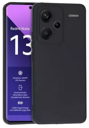 Silikon / TPU Hülle Xiaomi Redmi Note 13 Pro+ 5G in candy schwarz - Schutzhülle